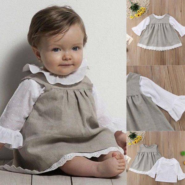 girl's dresses 2 pcs autumn baby girl dress boutique long sleeve cotton ruffle solid casual clothes two-piece outfit 0-24m, Red;yellow
girl's dresses 2 pcs autumn baby girl dress boutique long sleeve cotton ruffle solid casual clothes two-piece outfit 0-24m, Red;yellow