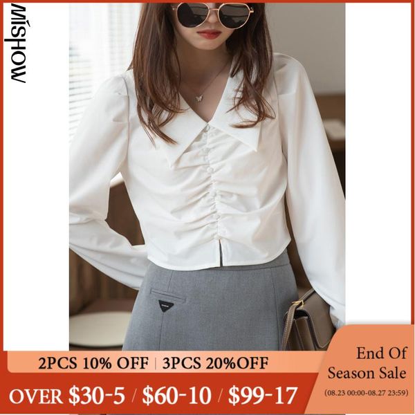 women's blouses & shirts mishow 2021 spring blouse turn down collar shirt chiffon long sleeve elegant office lady clothing mx21a4448, White
women's blouses & shirts mishow 2021 spring blouse turn down collar shirt chiffon long sleeve elegant office lady clothing mx21a4448, White