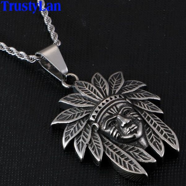 pendant necklaces quality stainless steel necklace for men cool vintage chief & pendants male jewelry making his birthday gift, Silver
pendant necklaces quality stainless steel necklace for men cool vintage chief & pendants male jewelry making his birthday gift, Silver