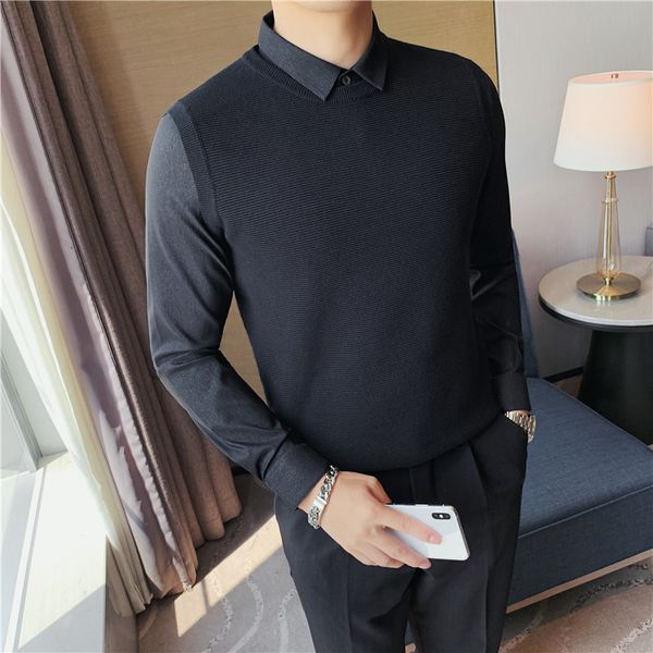British 2021 New Style Boutique Gentlemen Business Sweaters Men's Clothes Fashion Fake-2pieces Office Sweatshirt Pullovers Y1Q8, White;black
British 2021 New Style Boutique Gentlemen Business Sweaters Men's Clothes Fashion Fake-2pieces Office Sweatshirt Pullovers Y1Q8, White;black