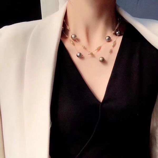necklaces d802 pearl necklace fine jewelry 9-10mm fresh water gray pearls sweater chain for women presents, Silver
necklaces d802 pearl necklace fine jewelry 9-10mm fresh water gray pearls sweater chain for women presents, Silver