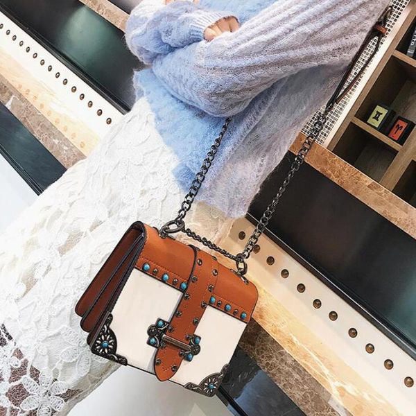 fashion bump color. small. new rivet. vogue. pattern. metal chain. pu. mini. women's casual bag. bags.vintage body.shoulder bags.cross
fashion bump color. small. new rivet. vogue. pattern. metal chain. pu. mini. women's casual bag. bags.vintage body.shoulder bags.cross