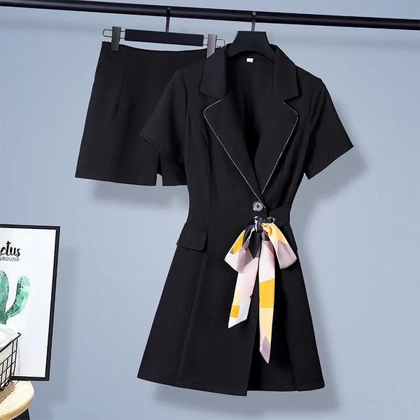 women's tracksuits slim mini blazer dress + shorts suit women 2 piece sets summer 2021 office ladies fashion silk scarf dresses, Gray
women's tracksuits slim mini blazer dress + shorts suit women 2 piece sets summer 2021 office ladies fashion silk scarf dresses, Gray