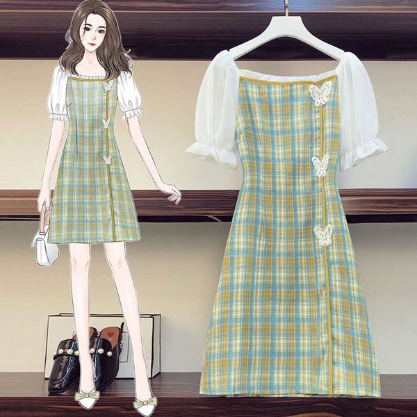 2020 summer new large women's clothing age reduction slightly fat sister cover belly waist show thin temperament french dress, Black;gray
2020 summer new large women's clothing age reduction slightly fat sister cover belly waist show thin temperament french dress, Black;gray