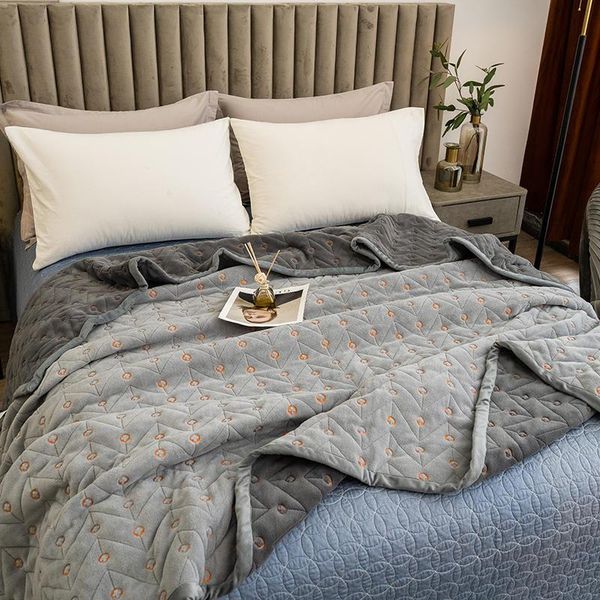 blankets light luxury double-sided milk velvet embroidery three-layer cotton sandwiched multifunctional blanket bed cover
blankets light luxury double-sided milk velvet embroidery three-layer cotton sandwiched multifunctional blanket bed cover