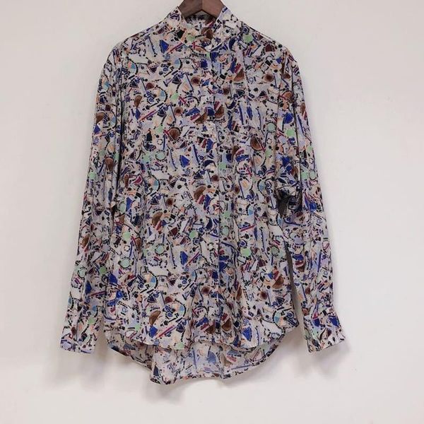 early autumn women shirt geometric printed long sleeve 2021 new stand collar blouse & lady clothings, White
early autumn women shirt geometric printed long sleeve 2021 new stand collar blouse & lady clothings, White