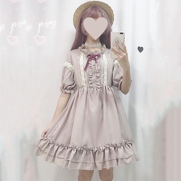 gothic retro lolita sweet wear girls lace lantern short sleeve lolita dress women daily clothing ropa kawaii japonesa op 1642, Black;red
gothic retro lolita sweet wear girls lace lantern short sleeve lolita dress women daily clothing ropa kawaii japonesa op 1642, Black;red