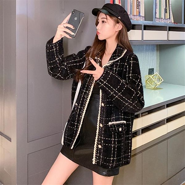 women's knits & tees imitation mink velvet knitted cardigan loose 2021 autumn/winter sweater coat graceful fashion, White
women's knits & tees imitation mink velvet knitted cardigan loose 2021 autumn/winter sweater coat graceful fashion, White