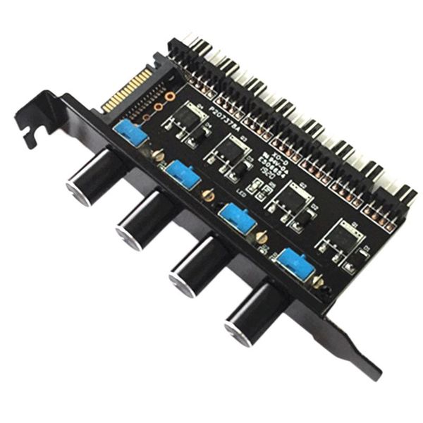 pc 8 channels fan hub 4 knob cooling fan by 12v control for cpu case hdd vga pwm pci bracket power
pc 8 channels fan hub 4 knob cooling fan by 12v control for cpu case hdd vga pwm pci bracket power