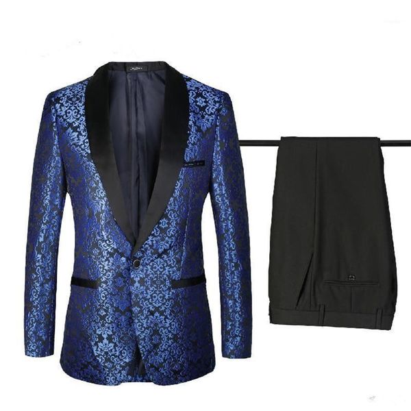 men's suits & blazers 2pieces blue men jacquard custom made wedding one button tuxedos peaked lapel blazer business coat+pant, White;black
men's suits & blazers 2pieces blue men jacquard custom made wedding one button tuxedos peaked lapel blazer business coat+pant, White;black