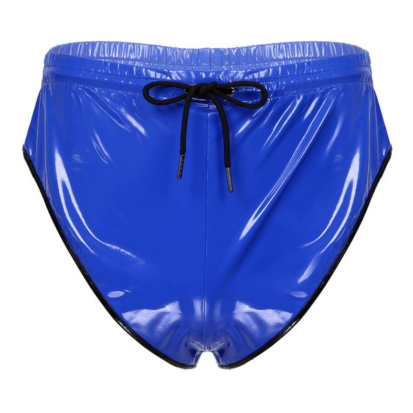 mens lingerie patent leather briefs underwear drawstring elastic waistband shorts nightclub stage performance briefs with pocket, Black;white
mens lingerie patent leather briefs underwear drawstring elastic waistband shorts nightclub stage performance briefs with pocket, Black;white
