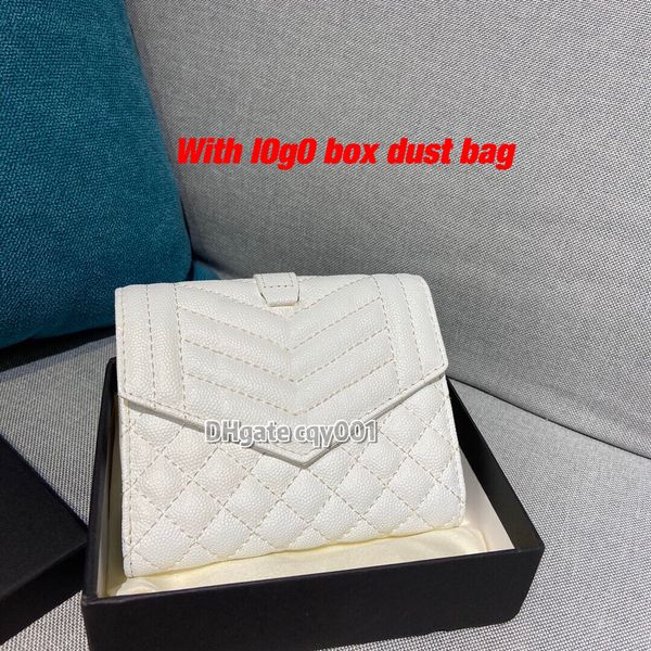 2021 classic famous women wallets caviar wallets 3 fold money bag luxury designer gold buckle purses genuine leather card holders business c, Red;black
2021 classic famous women wallets caviar wallets 3 fold money bag luxury designer gold buckle purses genuine leather card holders business c, Red;black