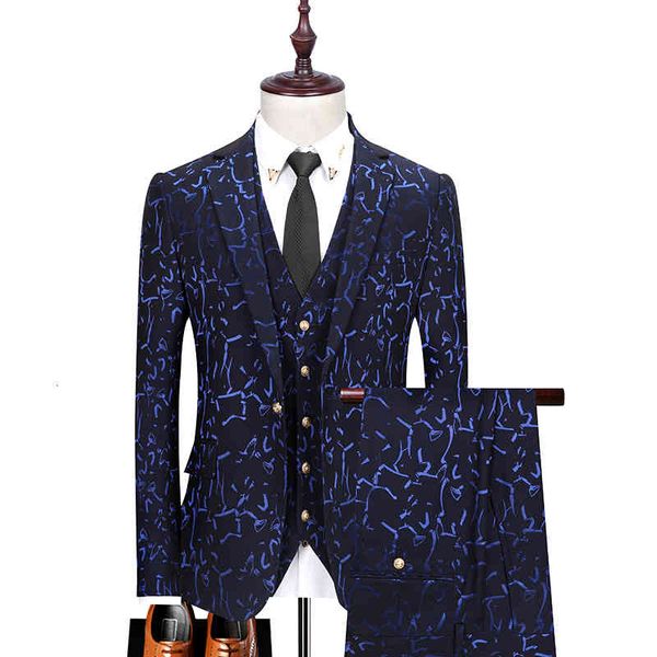 men's suits & blazers jacket pants vest men's wedding flower suit 3-piece set luxury brown jacket, White;black
men's suits & blazers jacket pants vest men's wedding flower suit 3-piece set luxury brown jacket, White;black