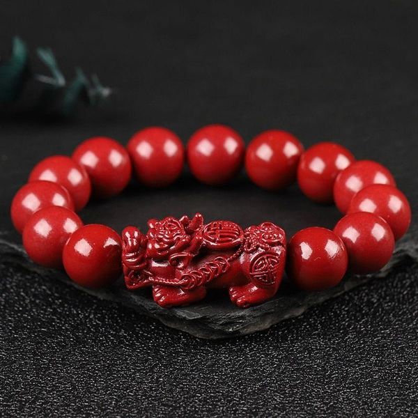 beaded, strands natural cinnabar bracelet men's and women's round bead raw ore high content couple, Black
beaded, strands natural cinnabar bracelet men's and women's round bead raw ore high content couple, Black