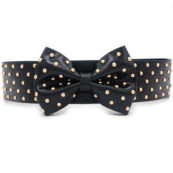 belts punk style goth rivet bow waist belt for women elastic woman vintage ceinture cuir cienture femme pasek damski szeroki, Black;brown
belts punk style goth rivet bow waist belt for women elastic woman vintage ceinture cuir cienture femme pasek damski szeroki, Black;brown