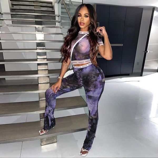 women's two piece pants mesh set see through transparent t shirt women straight matching club outfits 2 party clubwear, White
women's two piece pants mesh set see through transparent t shirt women straight matching club outfits 2 party clubwear, White