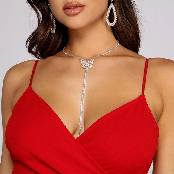 chokers butterfly crystal choker necklaces for women long tassel rhinestone weddings jewelry party gifts, Golden;silver
chokers butterfly crystal choker necklaces for women long tassel rhinestone weddings jewelry party gifts, Golden;silver