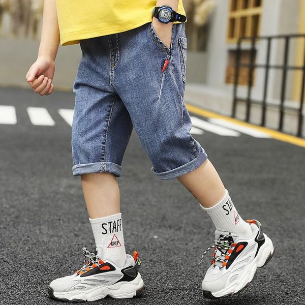 trousers boys' denim shorts in summer, the korean version of children's western style thin pants, big summer casual pants., Blue
trousers boys' denim shorts in summer, the korean version of children's western style thin pants, big summer casual pants., Blue