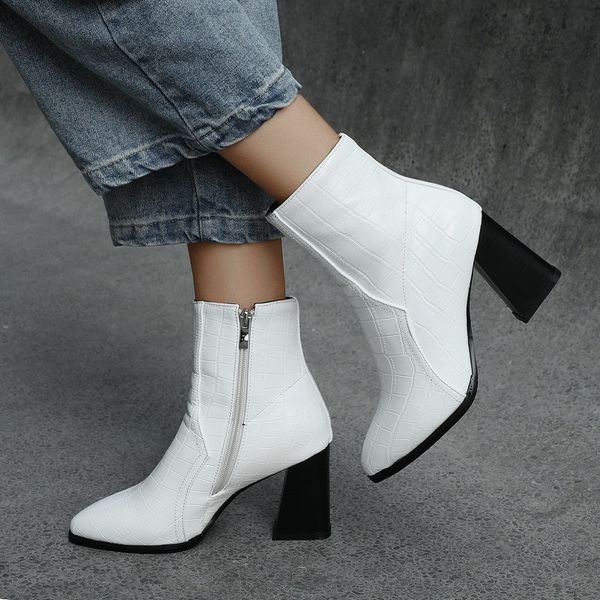 boots women pu square high heel ankle fashion pointed toe zipper autumn winter woman shoes black white blue red y7bf
boots women pu square high heel ankle fashion pointed toe zipper autumn winter woman shoes black white blue red y7bf