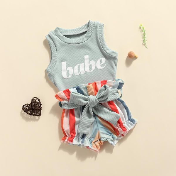 clothing sets focusnorm 2pcs summer cute baby girls boys clothes letter sleeveless vest rainbow striped printed bow shorts 0-24m, White
clothing sets focusnorm 2pcs summer cute baby girls boys clothes letter sleeveless vest rainbow striped printed bow shorts 0-24m, White