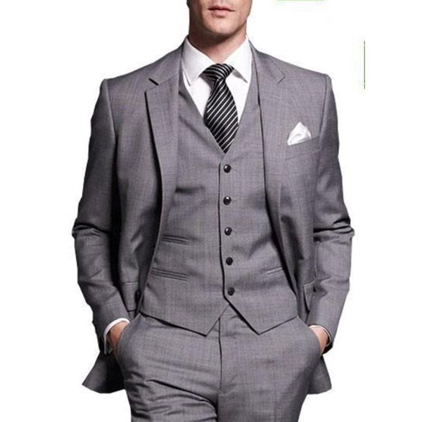 men's suits & blazers arrival gray gentlemen tuxedos notched lapel wedding for men 2 buttons 3 pieces slim fit jacket+pants+vest, White;black
men's suits & blazers arrival gray gentlemen tuxedos notched lapel wedding for men 2 buttons 3 pieces slim fit jacket+pants+vest, White;black
