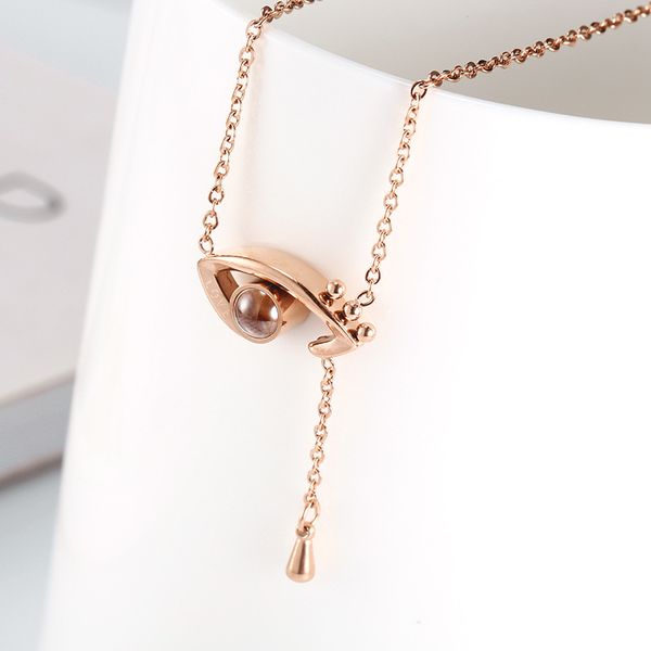classic design i love you 100 languages stainless steel evil eye pendant necklaces for women gift, Silver
classic design i love you 100 languages stainless steel evil eye pendant necklaces for women gift, Silver