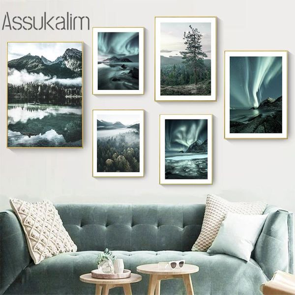 paintings natural scenery wall prints landscape posters aurora poster mountain fog print lake painting modern pictures living room decor
paintings natural scenery wall prints landscape posters aurora poster mountain fog print lake painting modern pictures living room decor