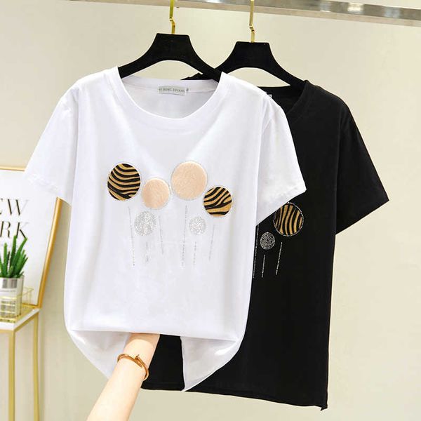 plus size summer tshirt female diamond t-shirt women's cotton tee shirt fashion harajuku femme t shirt women 210604, White
plus size summer tshirt female diamond t-shirt women's cotton tee shirt fashion harajuku femme t shirt women 210604, White