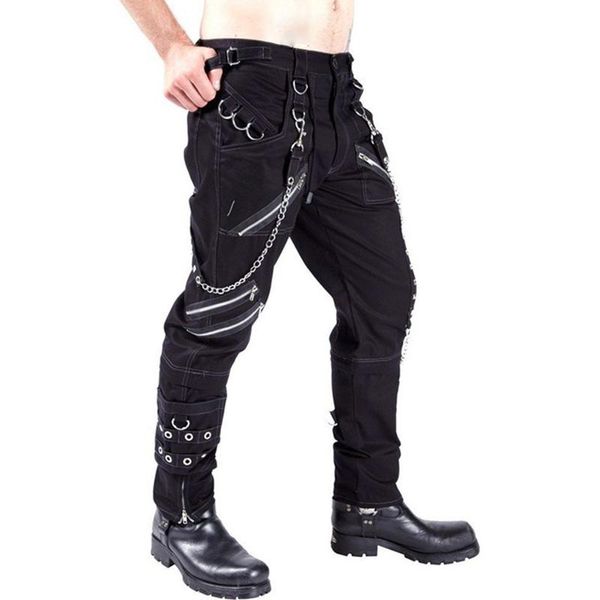 men's pants spring autumn mens retro punk with multi zippers man vintage gothic casual sweatpants streetwear joggers clothing for, Black
men's pants spring autumn mens retro punk with multi zippers man vintage gothic casual sweatpants streetwear joggers clothing for, Black
