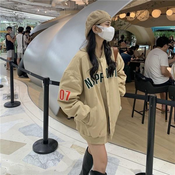 women's jackets american cotton padded baseball jacket female autumn winter loose korean student versatile khaki, Black;brown
women's jackets american cotton padded baseball jacket female autumn winter loose korean student versatile khaki, Black;brown