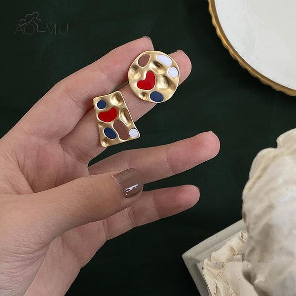 stud aomu s925 silver pin palette asymmetry irregular geometric enamel colorful metal earrings for women girl party jewelry, Golden;silver
stud aomu s925 silver pin palette asymmetry irregular geometric enamel colorful metal earrings for women girl party jewelry, Golden;silver