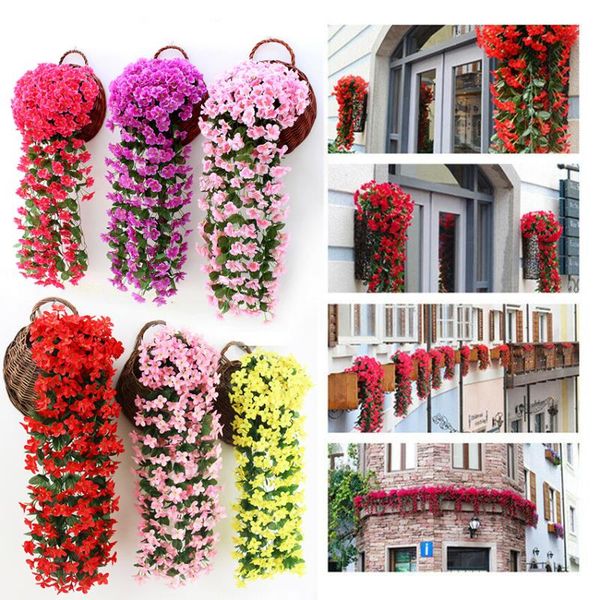 1 bunch artificial silk fake violet orchid flower hanging wall rattan plant basket for wedding garden balcony home elegant decor
1 bunch artificial silk fake violet orchid flower hanging wall rattan plant basket for wedding garden balcony home elegant decor