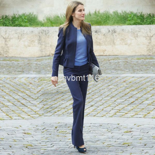 two piece dress professional commuting autumn women's dress princess same blue slim fit small coat + work clothes pants set, White
two piece dress professional commuting autumn women's dress princess same blue slim fit small coat + work clothes pants set, White
