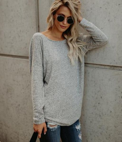 fashion women's fashion v open back backless t-shirt long sleeve solid loose casual tee shirt, White
fashion women's fashion v open back backless t-shirt long sleeve solid loose casual tee shirt, White