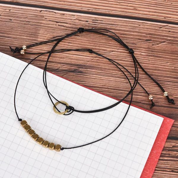 charm bracelets 2pcs bohemian round beaded rope chain bracelet for women retro black trend, Golden;silver
charm bracelets 2pcs bohemian round beaded rope chain bracelet for women retro black trend, Golden;silver