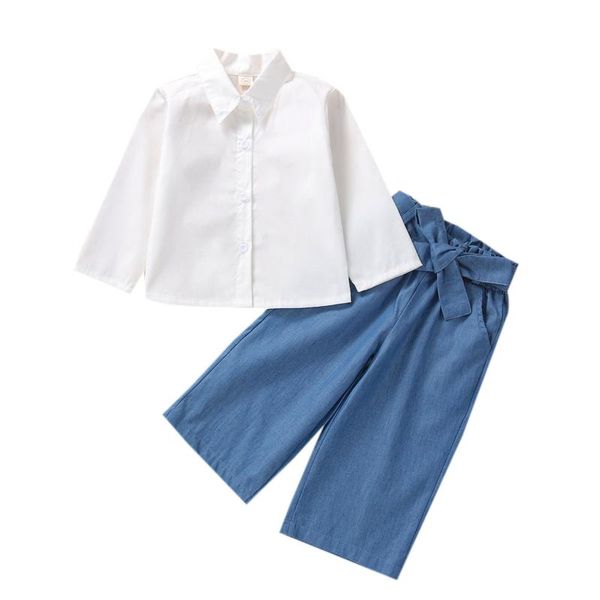 clothing sets girls casual three-piece clothes set white solid color shirt elastic waist jeans and waistband 18months-6years lovely / stylis
clothing sets girls casual three-piece clothes set white solid color shirt elastic waist jeans and waistband 18months-6years lovely / stylis
