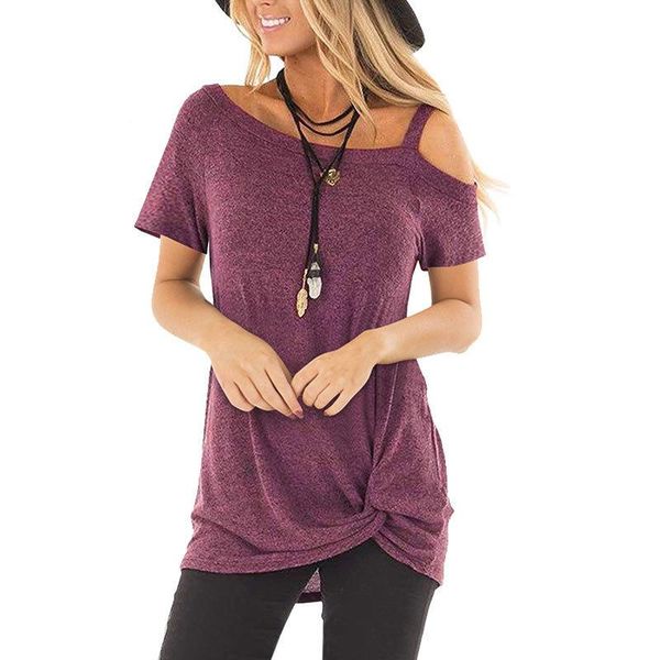 women's t-shirt 2021 summer v-neck cotton t shirt solid pink short sleeve off shoulder tee casual loose twisted ladies t-shirts, White
women's t-shirt 2021 summer v-neck cotton t shirt solid pink short sleeve off shoulder tee casual loose twisted ladies t-shirts, White