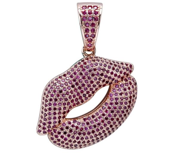 lip necklace jewelry with purple zircon hip hop trendy pendant, Silver
lip necklace jewelry with purple zircon hip hop trendy pendant, Silver