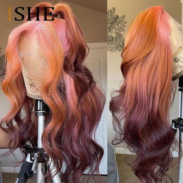 lace wigs ombre highlight colored human hair wig body wave front transparent 613 frontal preplucked for women, Black;brown
lace wigs ombre highlight colored human hair wig body wave front transparent 613 frontal preplucked for women, Black;brown