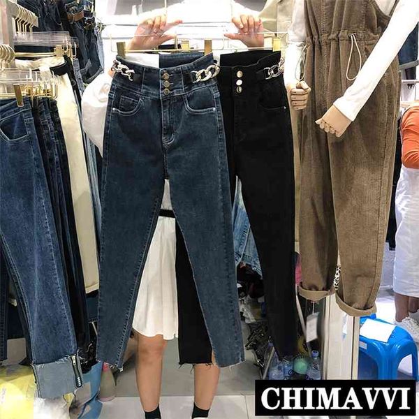 autumn high waist tight fitting jeans slim gold chain decoration stretch black pencil pant 210629, Blue
autumn high waist tight fitting jeans slim gold chain decoration stretch black pencil pant 210629, Blue