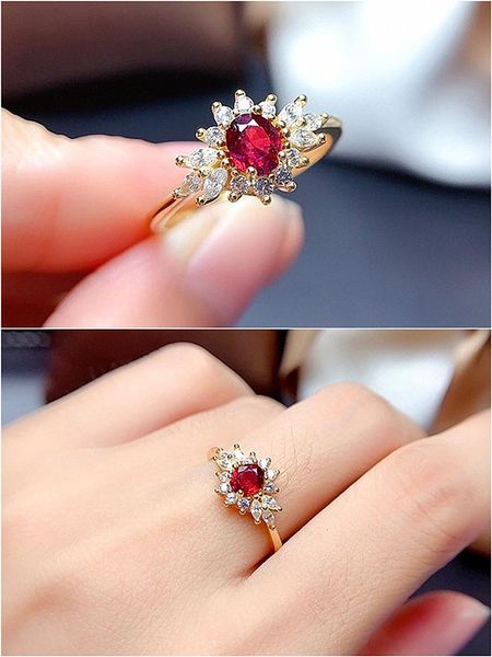 cluster rings fashion chic little flower red crystal ruby gemstones diamonds for women girl 14k gold color jewelry bijoux ins accessory, Golden;silver
cluster rings fashion chic little flower red crystal ruby gemstones diamonds for women girl 14k gold color jewelry bijoux ins accessory, Golden;silver