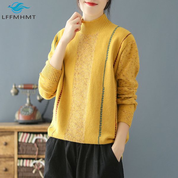 2021 women winter fall new fashion long sleeve half high neck casual soft warm sweater office lady korean vintage chic knitwear jbjh, White;black
2021 women winter fall new fashion long sleeve half high neck casual soft warm sweater office lady korean vintage chic knitwear jbjh, White;black