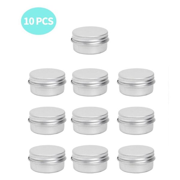 storage bottles & jars 10pcs/set threaded aluminum can round box empty cosmetic jar pot container nail art cream
storage bottles & jars 10pcs/set threaded aluminum can round box empty cosmetic jar pot container nail art cream