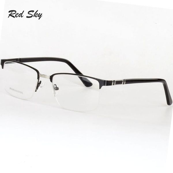 fashion sunglasses frames men square stainless steel optical glasses frame metal half reading progressive myopia lens prescription spectacle, Black
fashion sunglasses frames men square stainless steel optical glasses frame metal half reading progressive myopia lens prescription spectacle, Black
