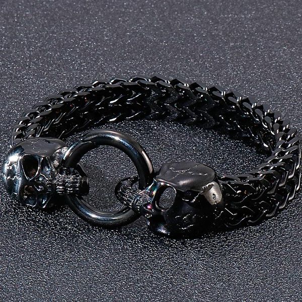 link, chain punk rock men bracelet skull titanium steel dragon mens bracelets bangles biker jewelry friendship birthday gifts drop, Black
link, chain punk rock men bracelet skull titanium steel dragon mens bracelets bangles biker jewelry friendship birthday gifts drop, Black