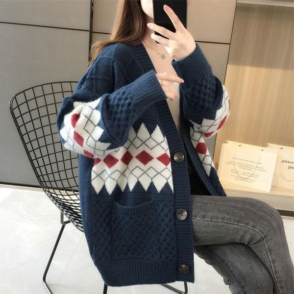 women's knits & tees 2021 winter autumn sweaters coats female v-neck buttons cardigans jackets ladies loose oversize knit overcoats t38, White
women's knits & tees 2021 winter autumn sweaters coats female v-neck buttons cardigans jackets ladies loose oversize knit overcoats t38, White