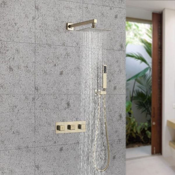 skowll brushed gold solid brass bathroom shower set 8 inch shower head faucet
skowll brushed gold solid brass bathroom shower set 8 inch shower head faucet