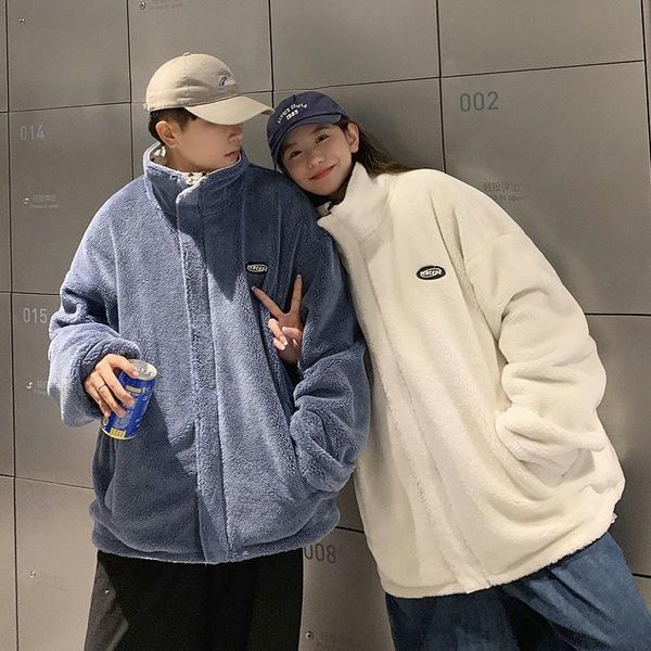 men's jackets hong kong style 2021 winter couple wear lamb wool cotton coat men loose stand collar thickened padded jacket fashion, Black;brown
men's jackets hong kong style 2021 winter couple wear lamb wool cotton coat men loose stand collar thickened padded jacket fashion, Black;brown