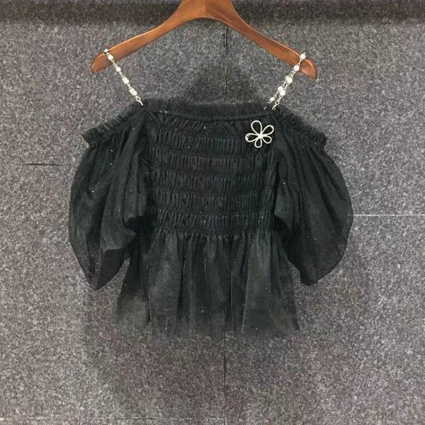 women's blouses & shirts 2021 autumn fashion women spaghetti strap beading sequined deco short sleeve casual black basic s, White
women's blouses & shirts 2021 autumn fashion women spaghetti strap beading sequined deco short sleeve casual black basic s, White