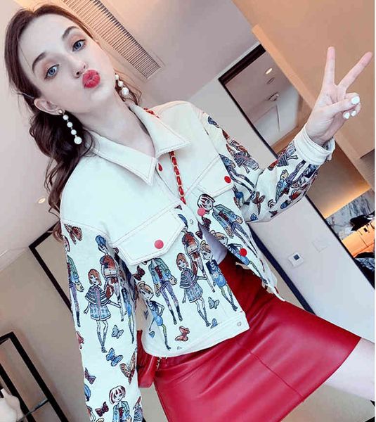 women's jackets female embroidery fashion short jacket loose in straight line cylinder printing short-sleeve tools of women spring jack, Black;brown
women's jackets female embroidery fashion short jacket loose in straight line cylinder printing short-sleeve tools of women spring jack, Black;brown